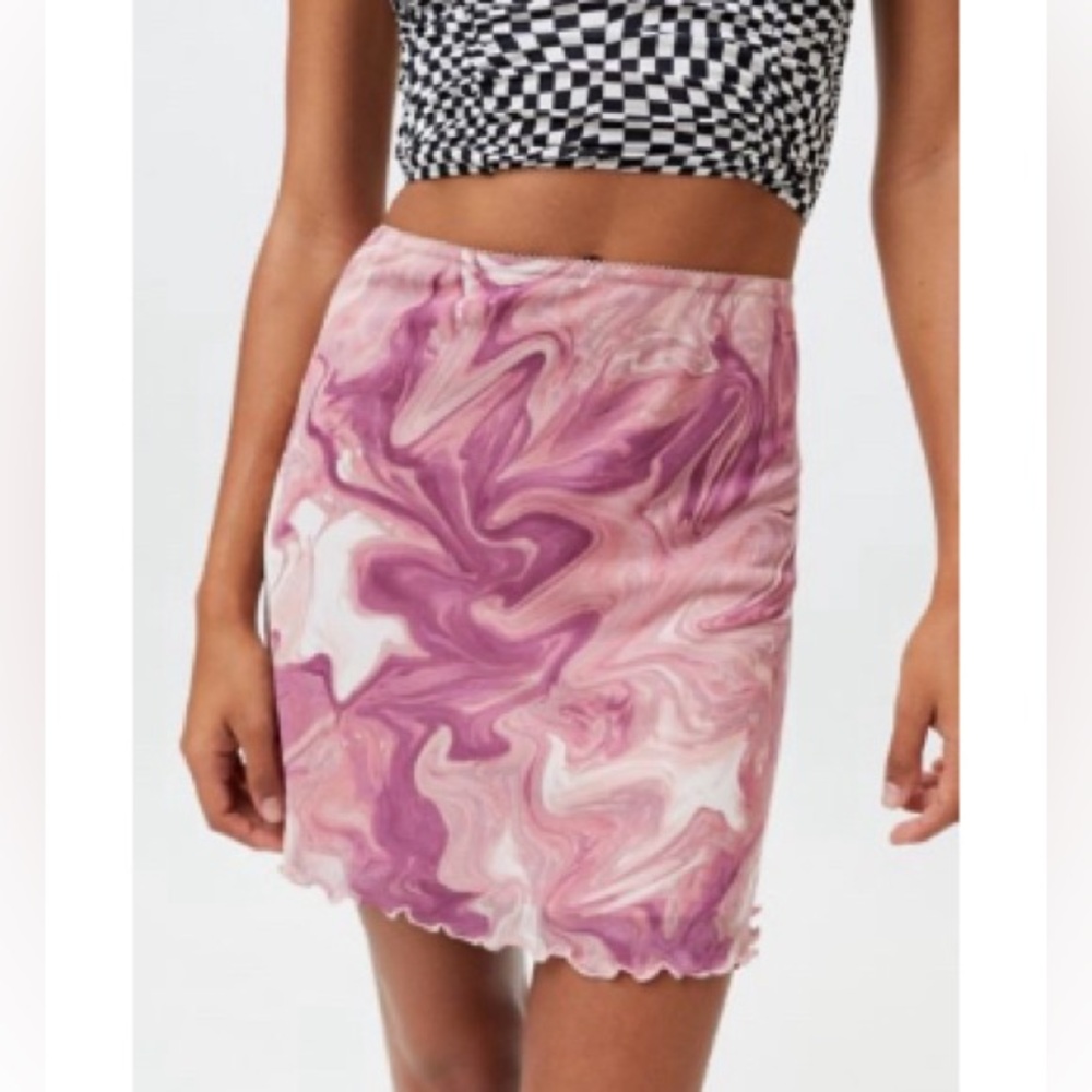 uo mesh mini skirt